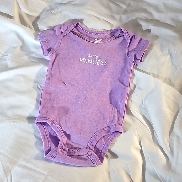 Carter's Other - Carter's 3-month lilac purple Daddy's princess diaper shirt
